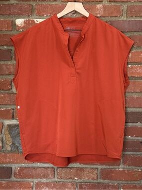 Figs women's scrub top orange size XL Rafaela style WXXSW1003 hospital clinic